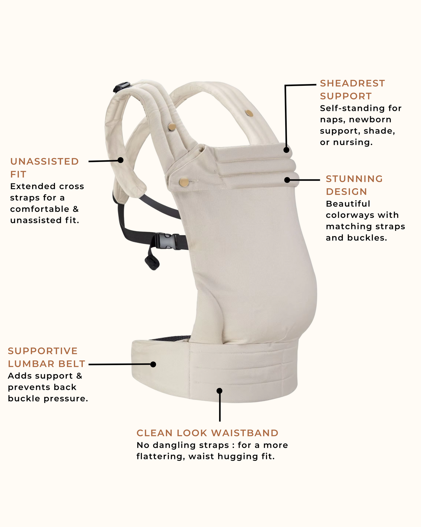 Madelaine Baby Carrier | Cream