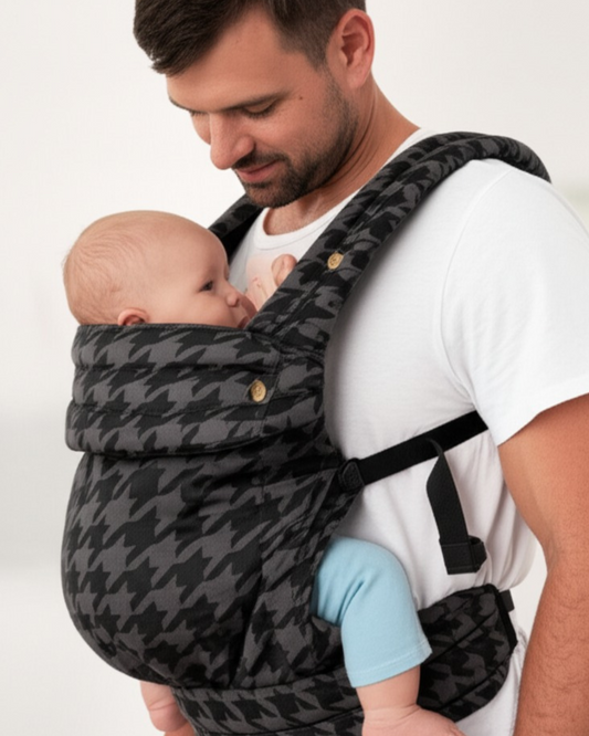 Sterling Baby Carrier | Anthracite Houndstooth