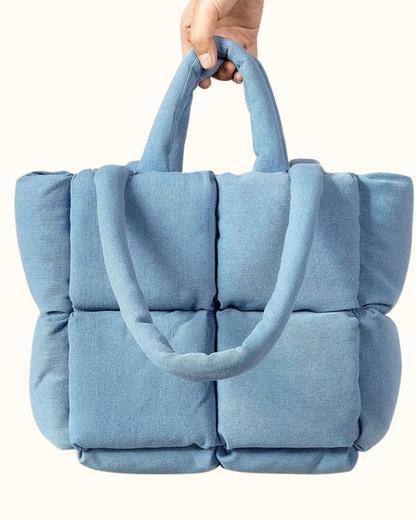 The Luxe Quilt Tote | Mom Handbag | Burgundy