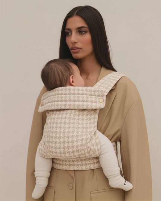 Piccadilly Baby Carrier | Neutral Houndstooth